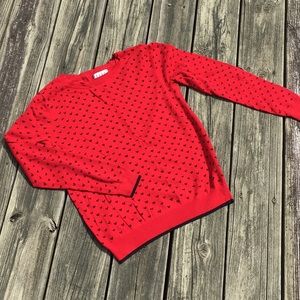Red and Black Heart Sweater